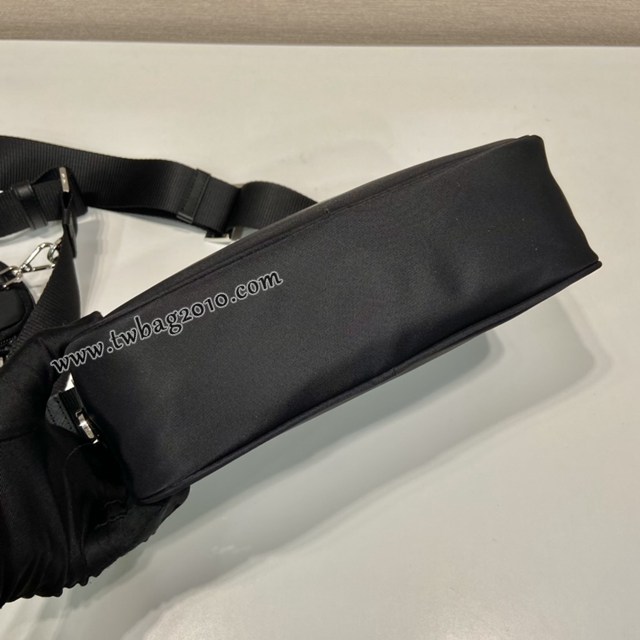 Prada專櫃新款三合一矩形單肩包 1BC167 普拉達三合一男女款尼龍布肩背斜挎包 csp1456